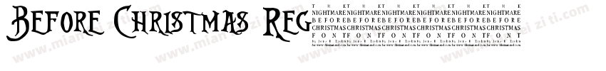 Before Christmas Reg字体转换